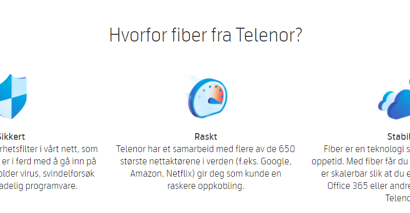 Hvorfor Telenor fiber?