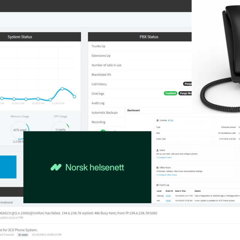 3CX med Snom for Norsk Helsenett